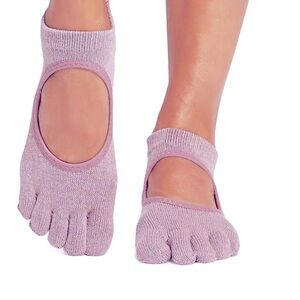 TOESOX Bella Grip Socks for Barre and Pilates in Pink/Purple